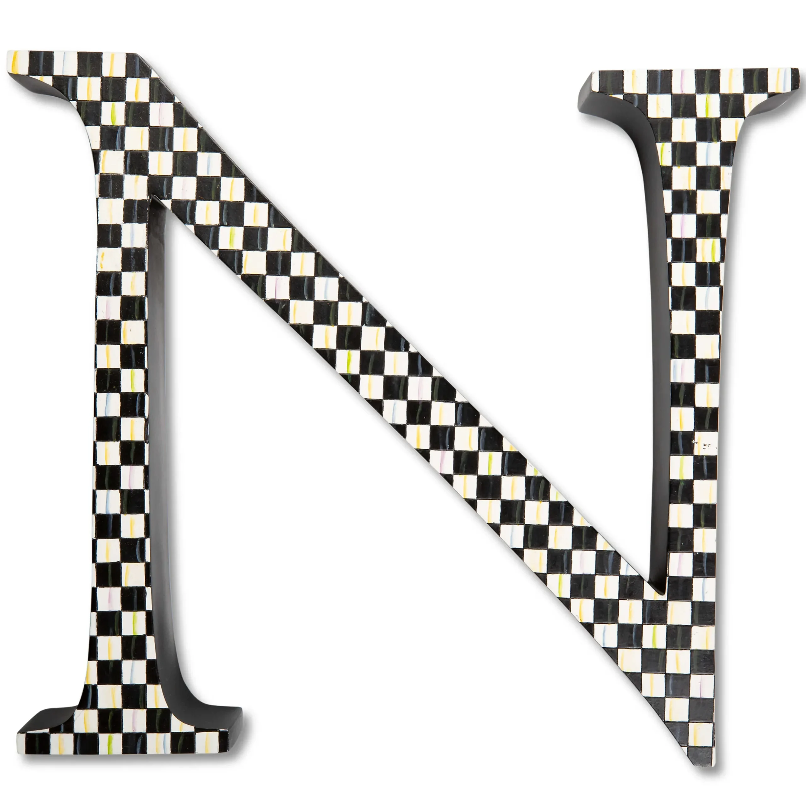 Room Accents|MacKenzie-Childs Courtly Check Letter - N