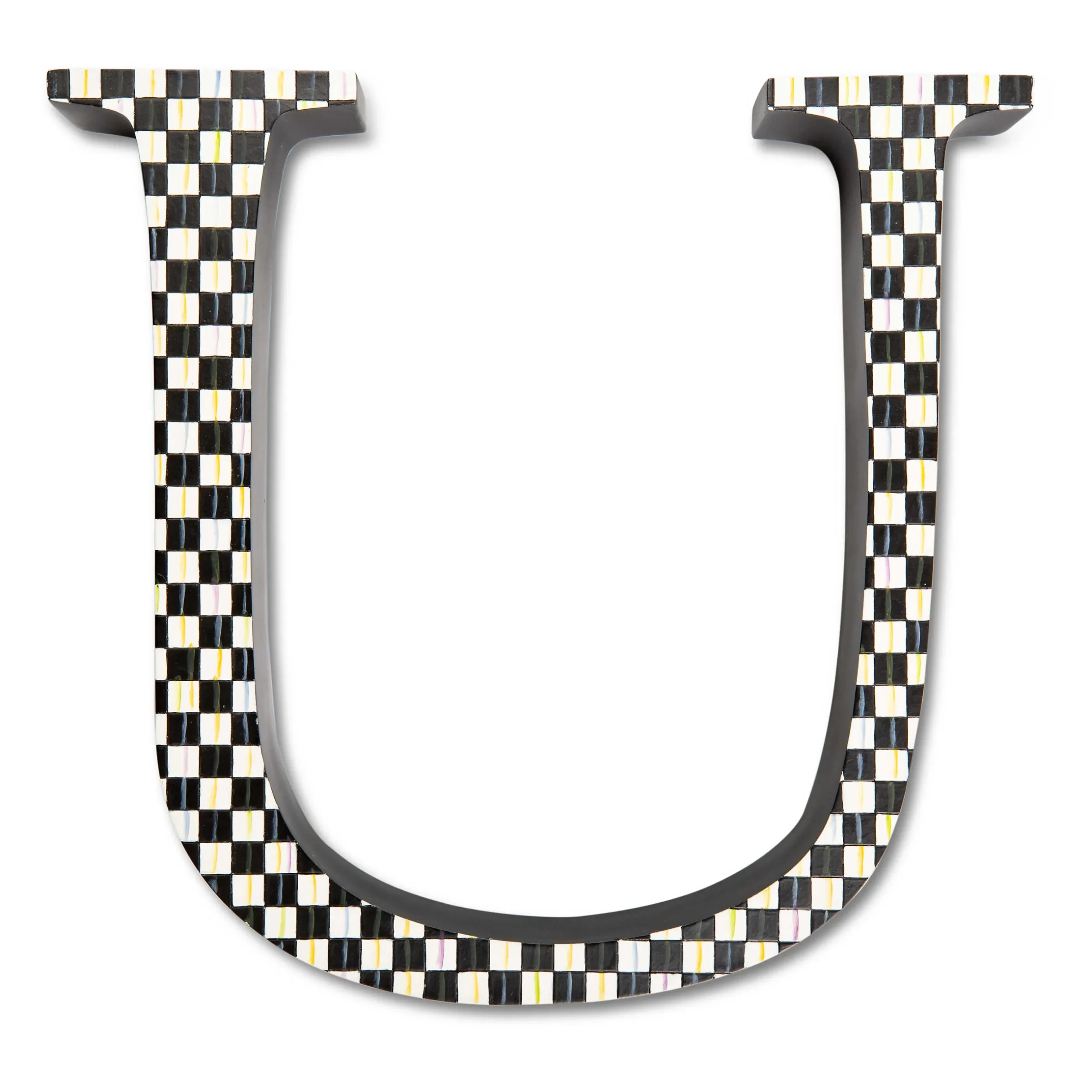 Room Accents|MacKenzie-Childs Courtly Check Letter - U