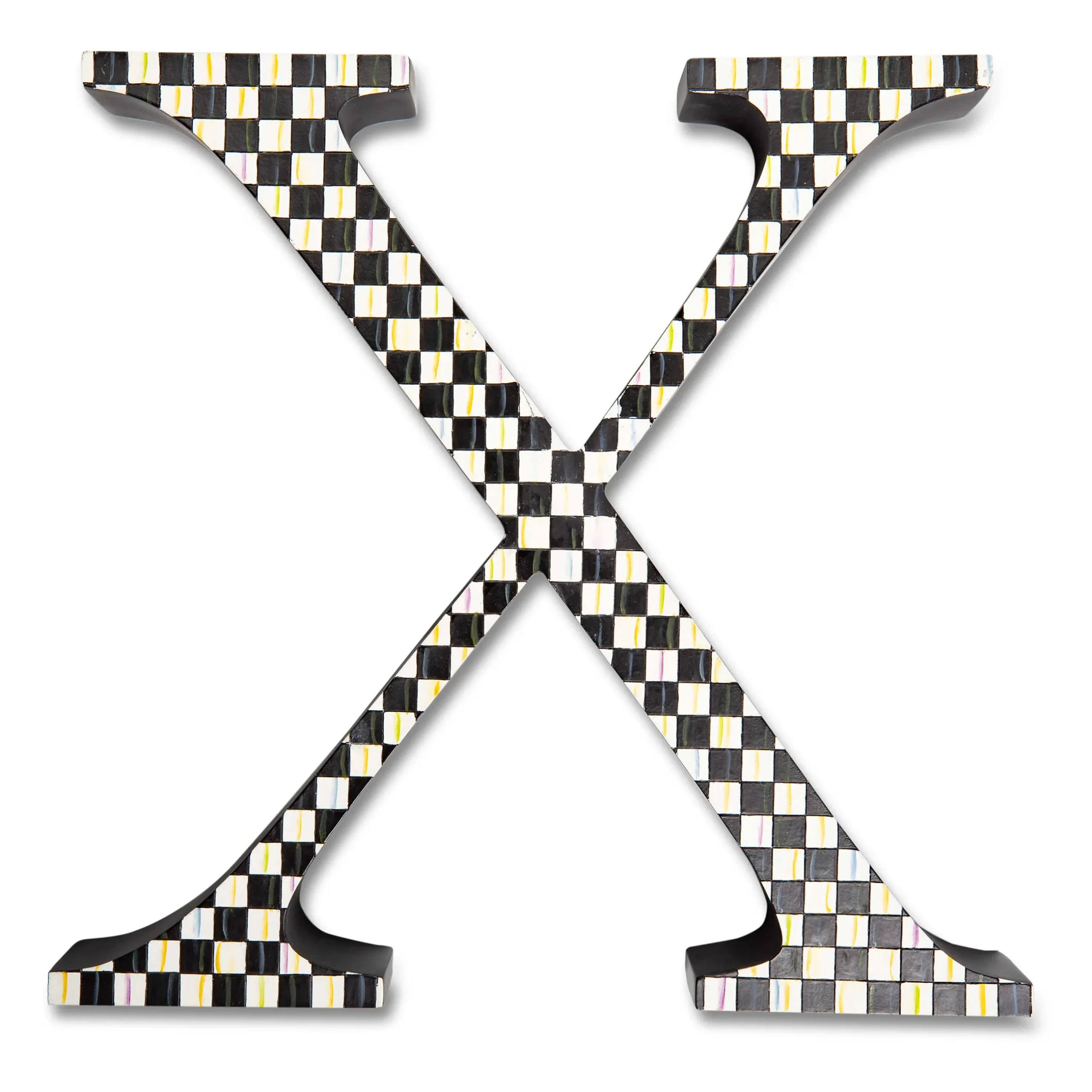 Room Accents|MacKenzie-Childs Courtly Check Letter - X