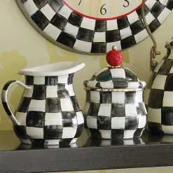 The Coffee Shop|Serveware|MacKenzie-Childs Courtly Check Lidded Sugar Bowl