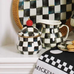The Coffee Shop|Serveware|MacKenzie-Childs Courtly Check Lidded Sugar Bowl
