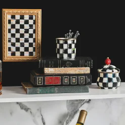 The Coffee Shop|Serveware|MacKenzie-Childs Courtly Check Lidded Sugar Bowl