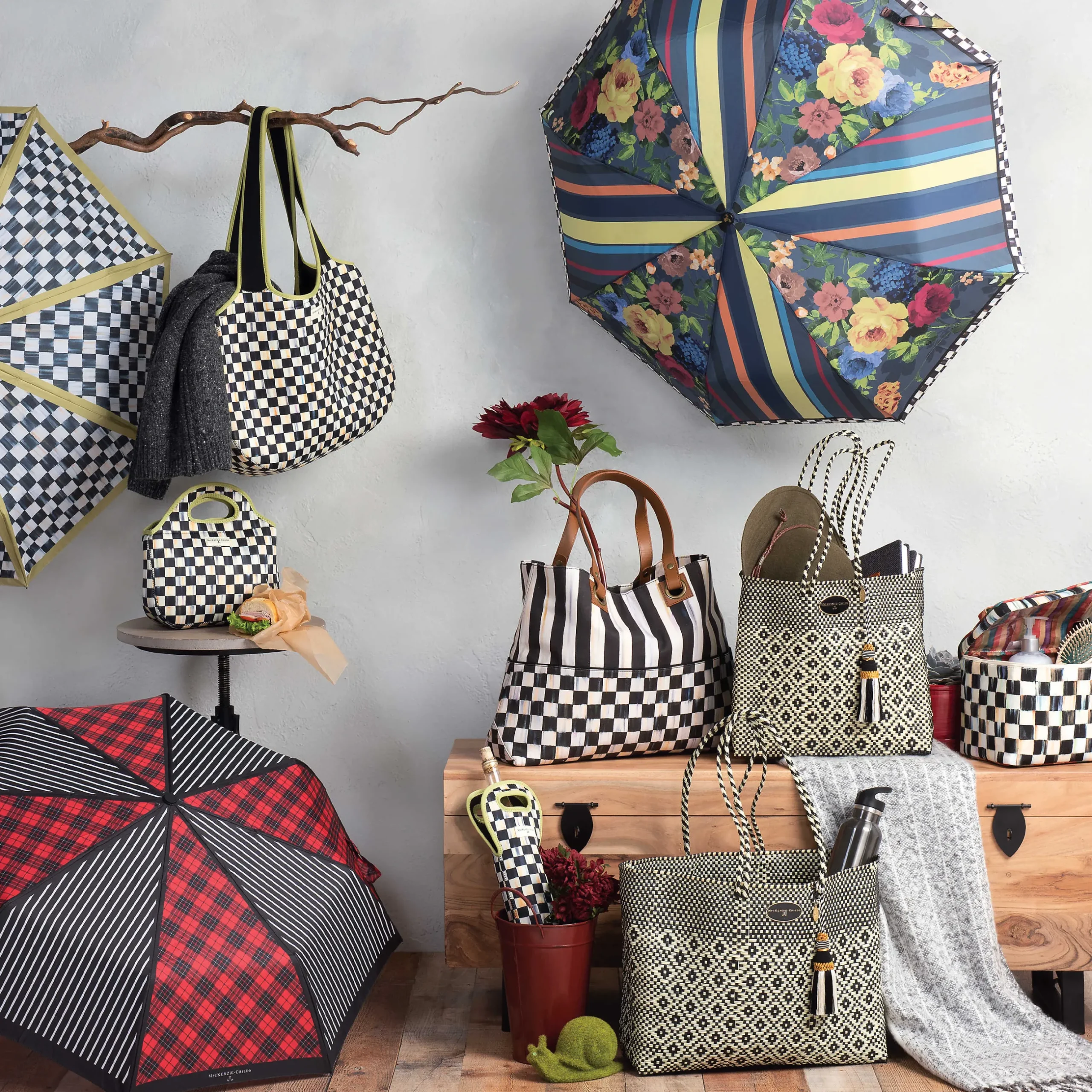 Accessories|MacKenzie-Childs Courtly Check Lunch Tote