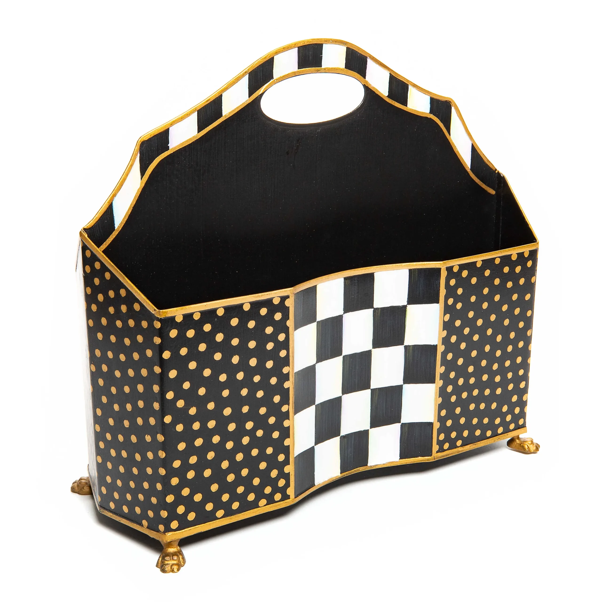 Room Accents|MacKenzie-Childs Courtly Check Magazine Holder