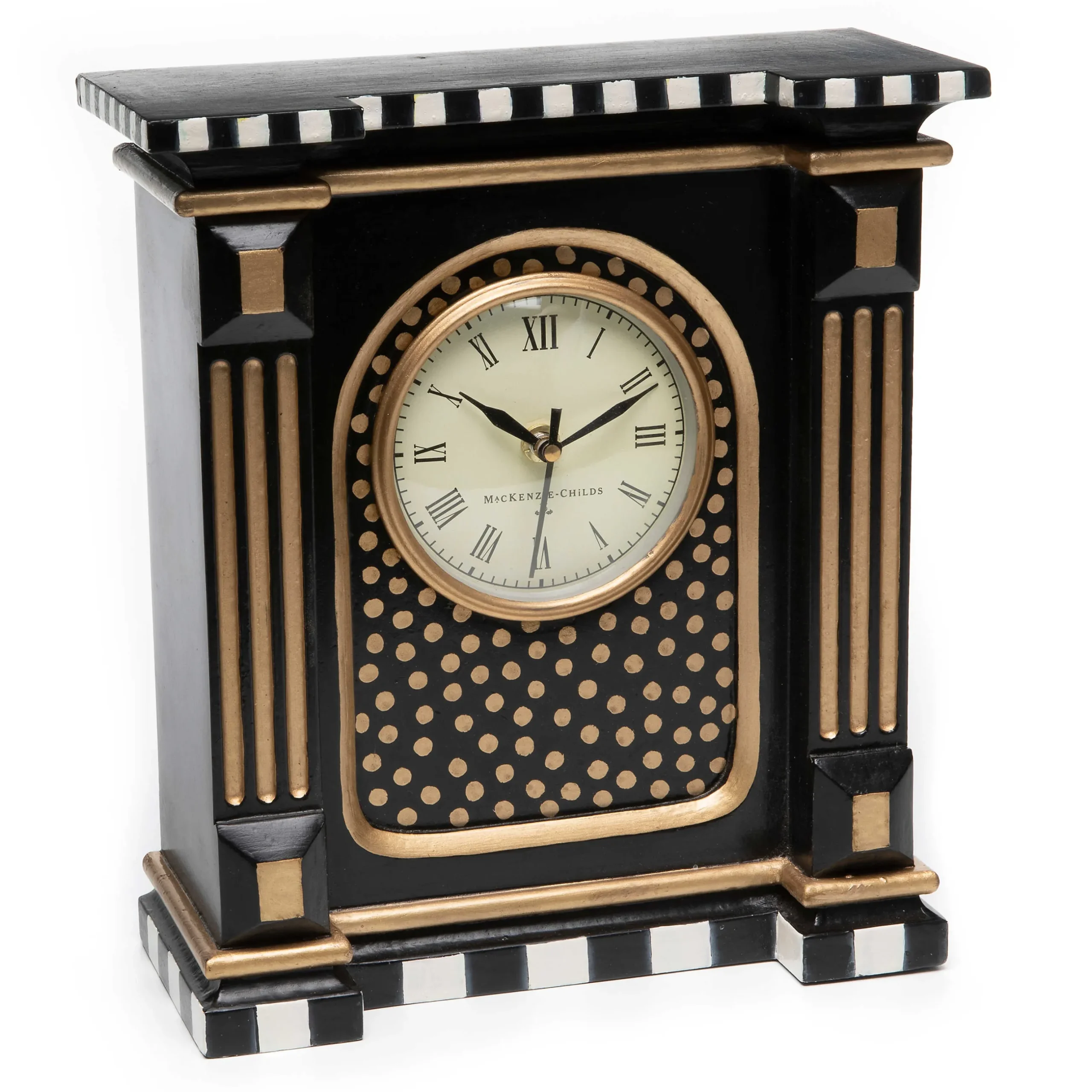 Room Accents|MacKenzie-Childs Courtly Check Mantel Clock