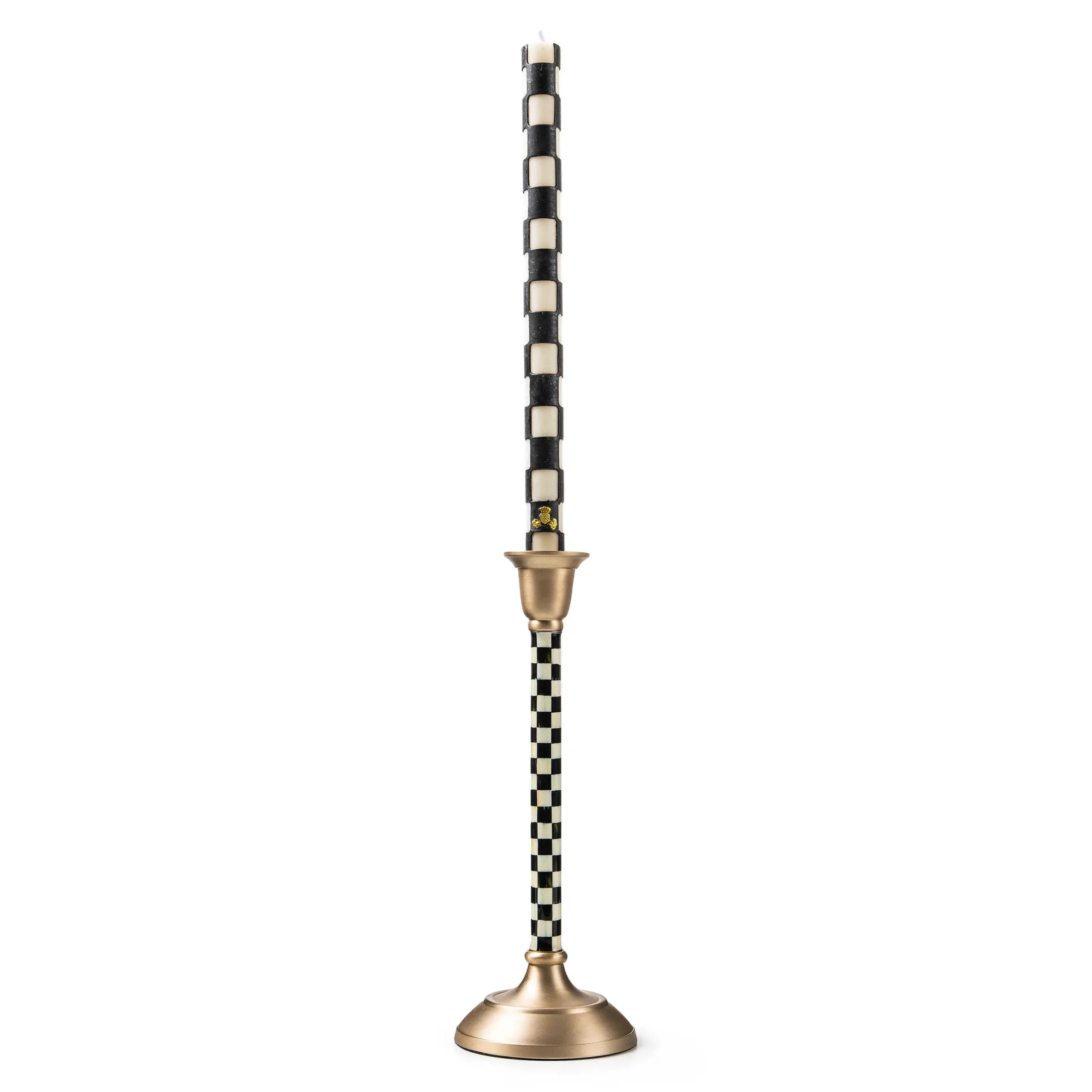 Candles & Fragrances|Room Accents|MacKenzie-Childs Courtly Check Medium Candlestick