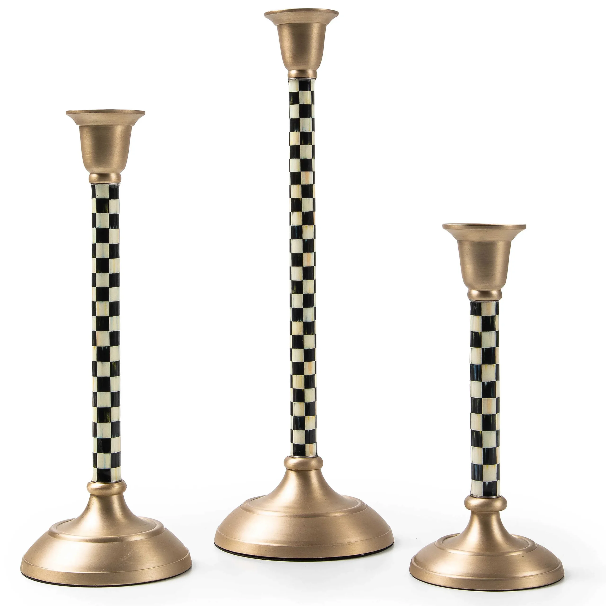 Candles & Fragrances|Room Accents|MacKenzie-Childs Courtly Check Medium Candlestick
