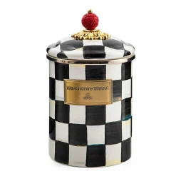 Room Accents|Kitchen Storage & Organization|MacKenzie-Childs Courtly Check Medium Canister