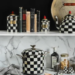 Room Accents|Kitchen Storage & Organization|MacKenzie-Childs Courtly Check Medium Canister