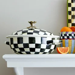 Cookware & Bakeware|MacKenzie-Childs Courtly Check Medium Casserbole