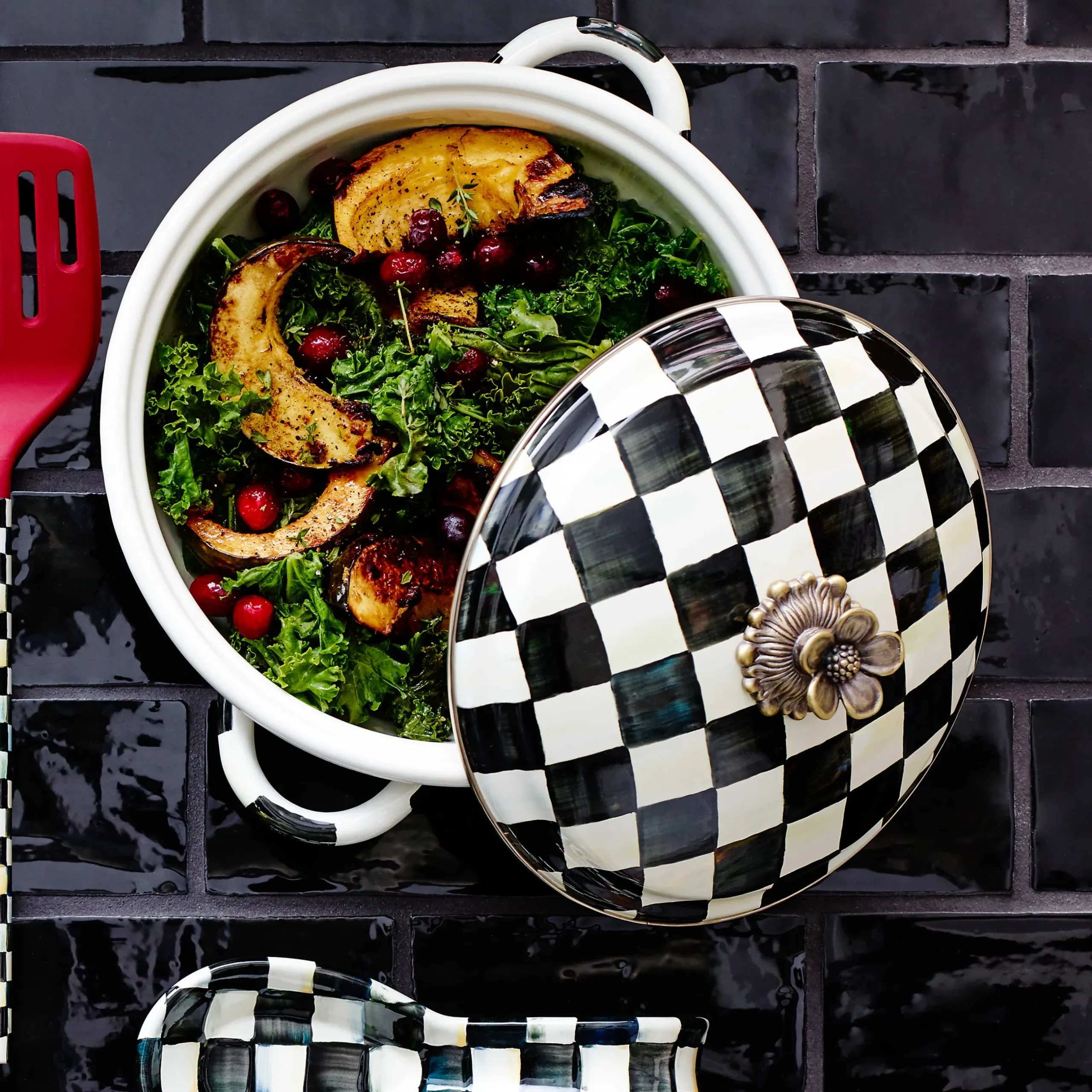 Cookware & Bakeware|MacKenzie-Childs Courtly Check Medium Casserbole