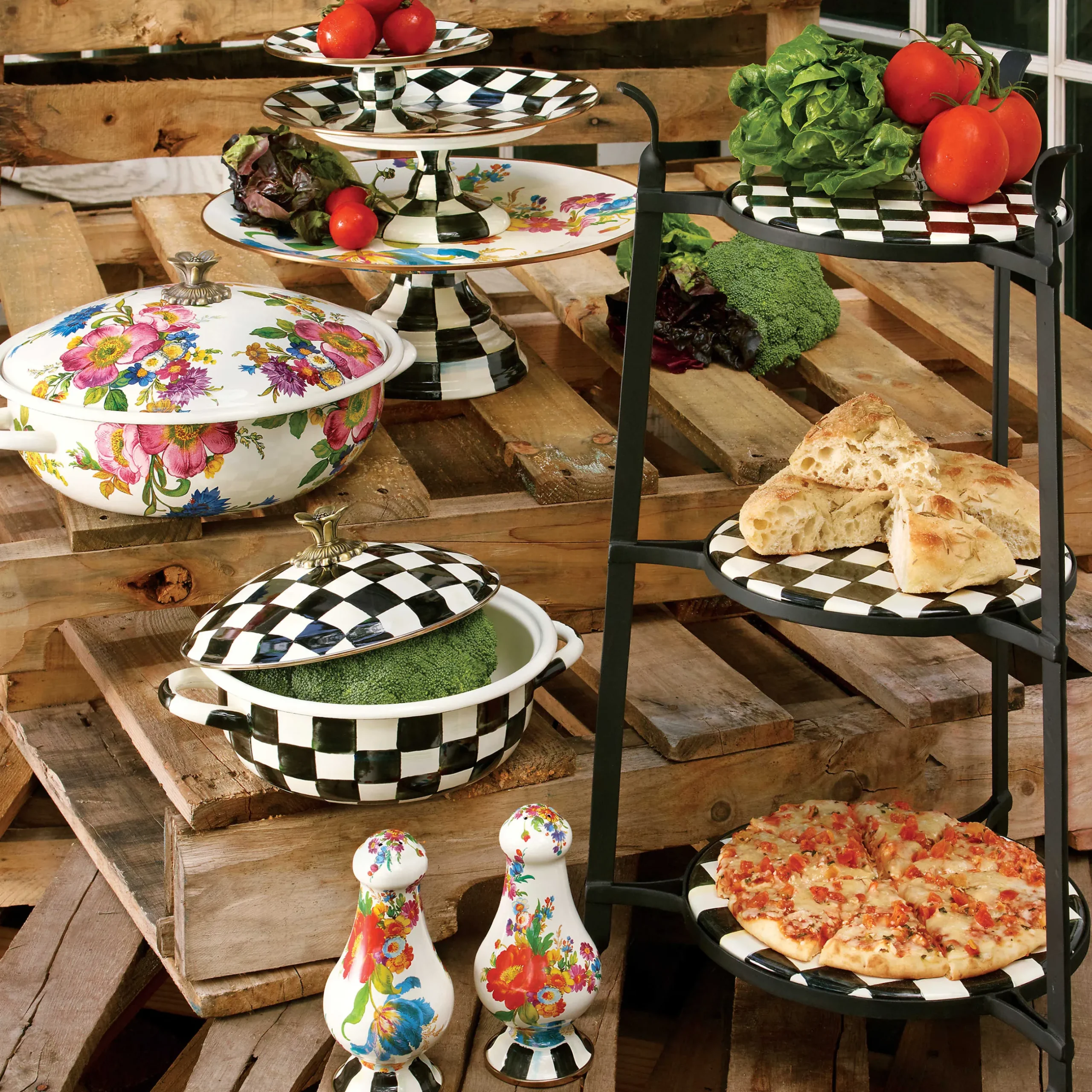 Cookware & Bakeware|MacKenzie-Childs Courtly Check Medium Casserbole