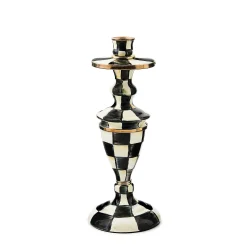 Candles & Fragrances|Table Accessories|MacKenzie-Childs Courtly Check Medium Enamel Candlestick