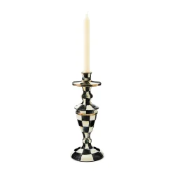Candles & Fragrances|Table Accessories|MacKenzie-Childs Courtly Check Medium Enamel Candlestick
