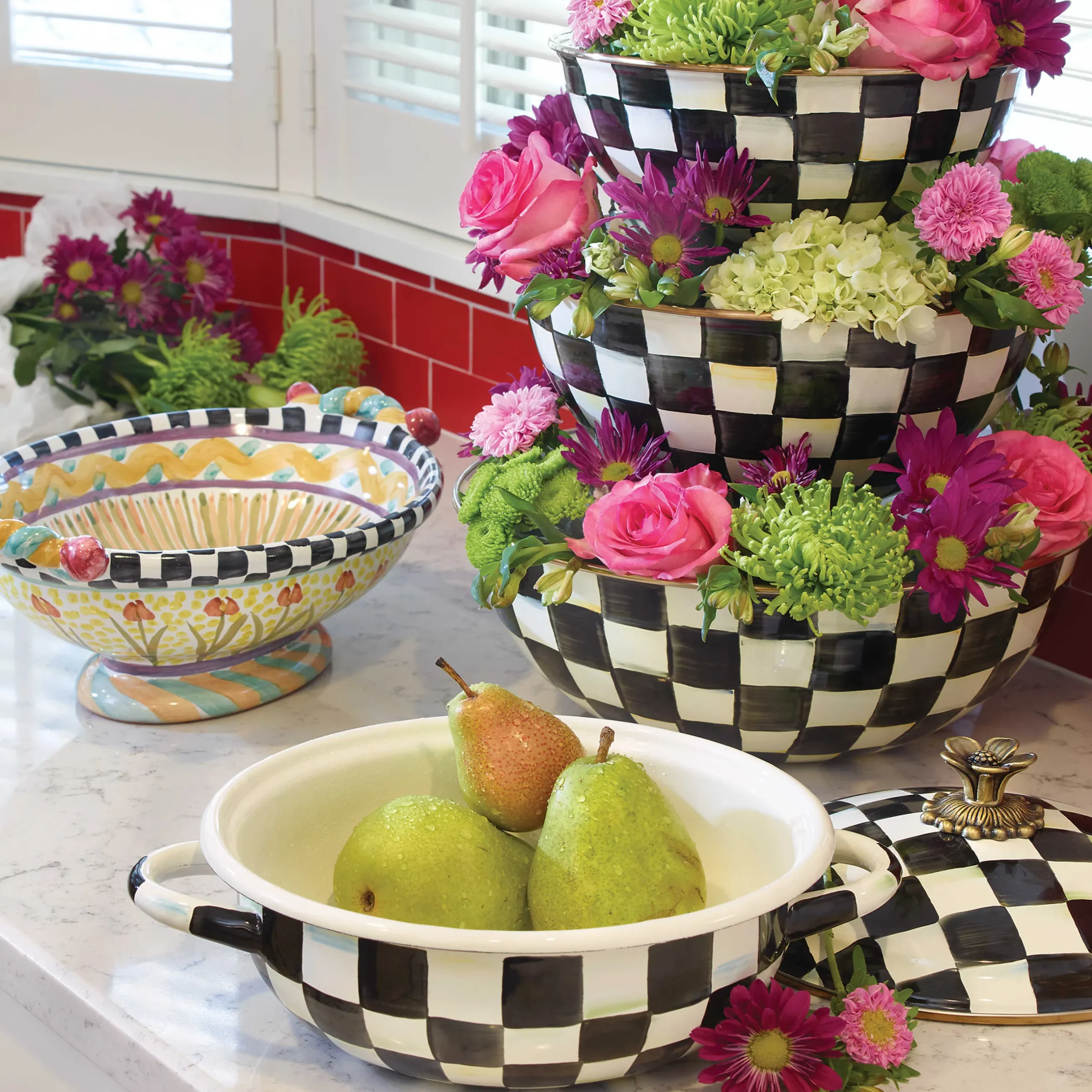 Serveware|MacKenzie-Childs Courtly Check Medium Everyday Bowl