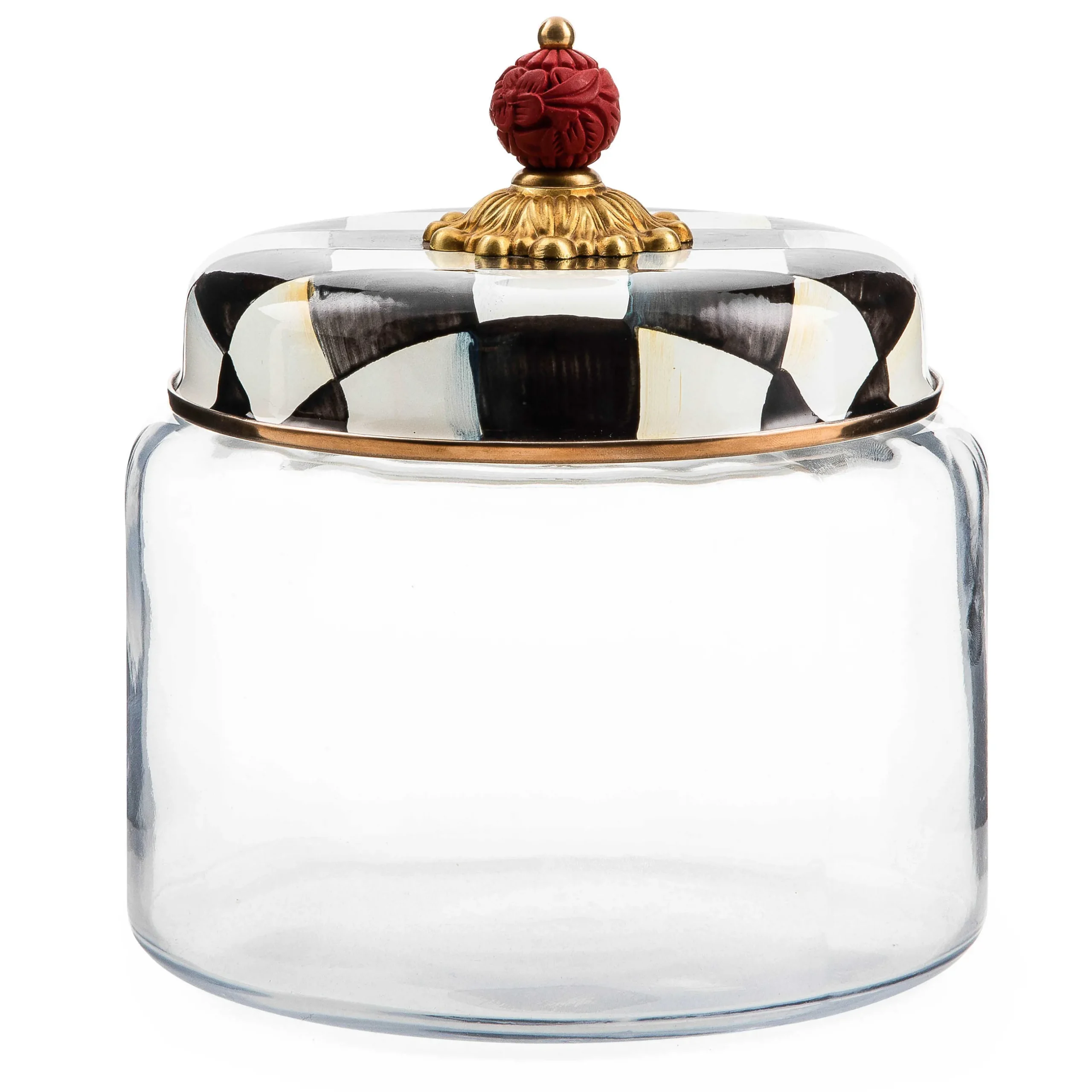 Room Accents|MacKenzie-Childs Courtly Check Medium Kitchen Canister