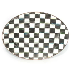 Bar Entertaining|Serveware|MacKenzie-Childs Courtly Check Medium Oval Platter