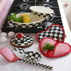 Fall Entertaining|Cookware & Bakeware|MacKenzie-Childs Courtly Check Medium Oval Gratin Dish