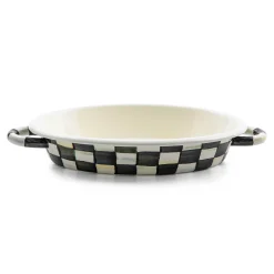 Fall Entertaining|Cookware & Bakeware|MacKenzie-Childs Courtly Check Medium Oval Gratin Dish