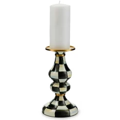 Candles & Fragrances|Table Accessories|MacKenzie-Childs Courtly Check Medium Pillar Candlestick