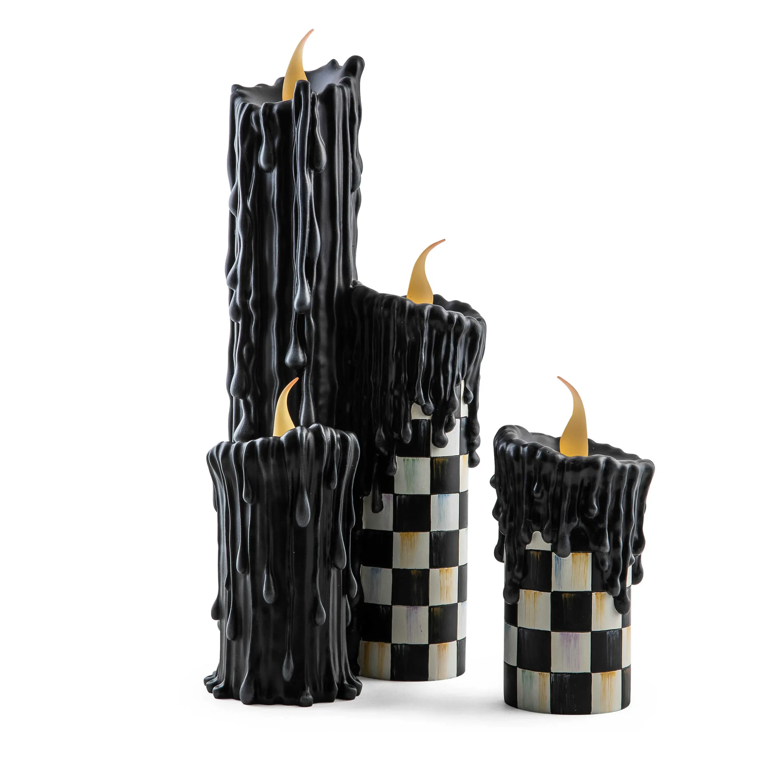 The Halloween Shop|Candles & Fragrances|MacKenzie-Childs Courtly Check Melting Candle Cluster
