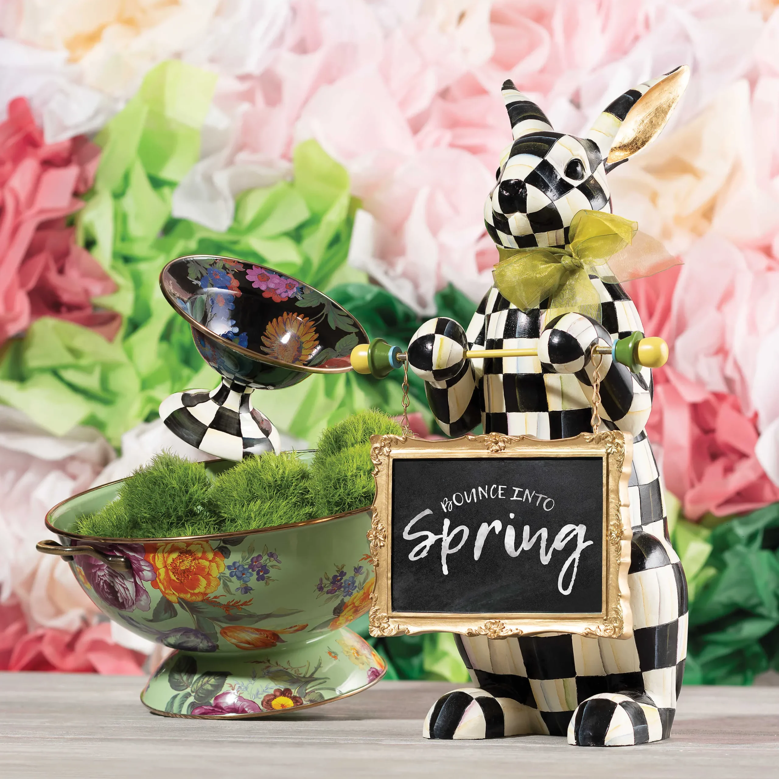 Easter|Spring|MacKenzie-Childs Courtly Check Menu Rabbit