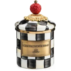 Room Accents|Kitchen Storage & Organization|MacKenzie-Childs Courtly Check Mini Canister