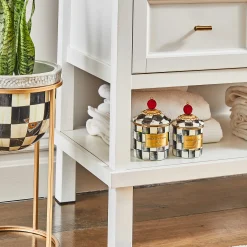 Room Accents|Kitchen Storage & Organization|MacKenzie-Childs Courtly Check Mini Canister