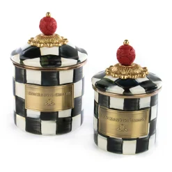 Room Accents|Kitchen Storage & Organization|MacKenzie-Childs Courtly Check Mini Canister