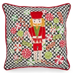 Pillows, Throws, & Cushions|MacKenzie-Childs Courtly Check Nutcracker Throw Pillow