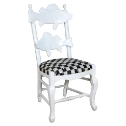 Outdoor|Spring|MacKenzie-Childs Courtly Check Outdoor Fish Chair