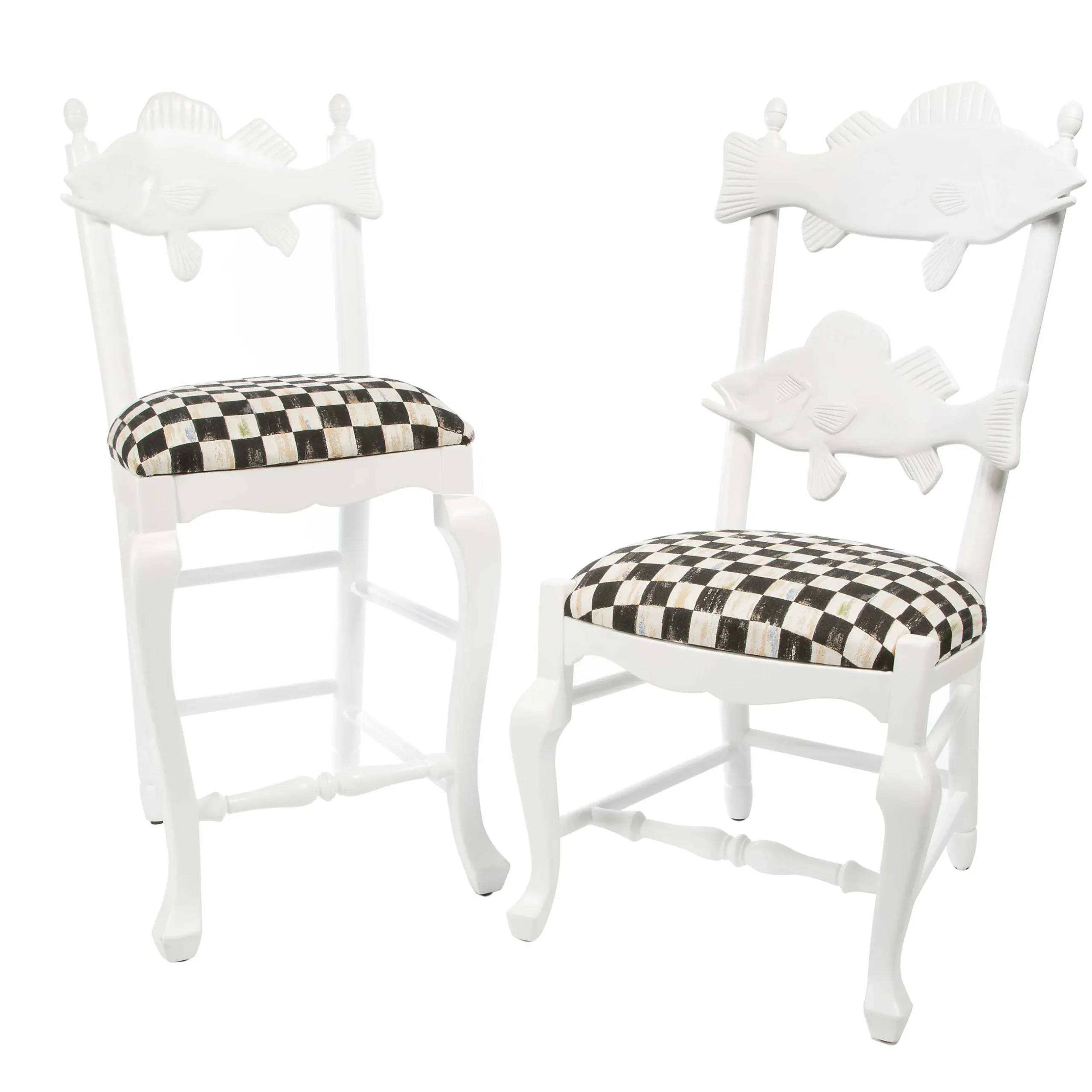 Outdoor|Spring|MacKenzie-Childs Courtly Check Outdoor Fish Chair