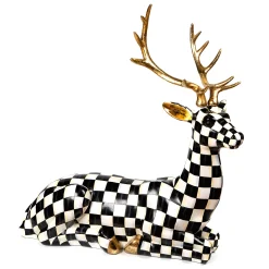 Holiday|Outdoor|MacKenzie-Childs Courtly Check Outdoor Resting Deer