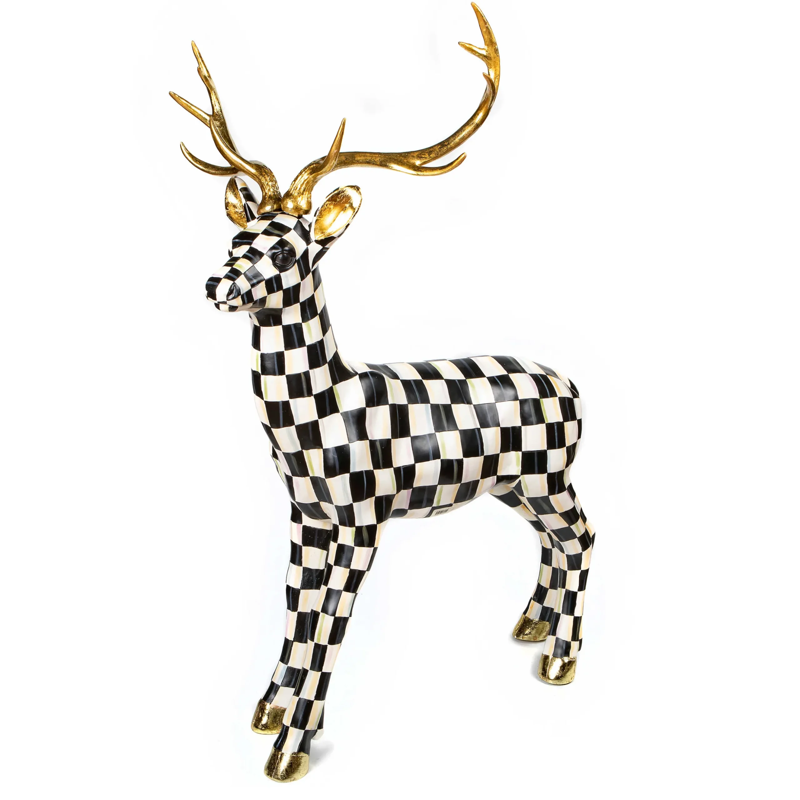Holiday|Outdoor|MacKenzie-Childs Courtly Check Outdoor Standing Deer