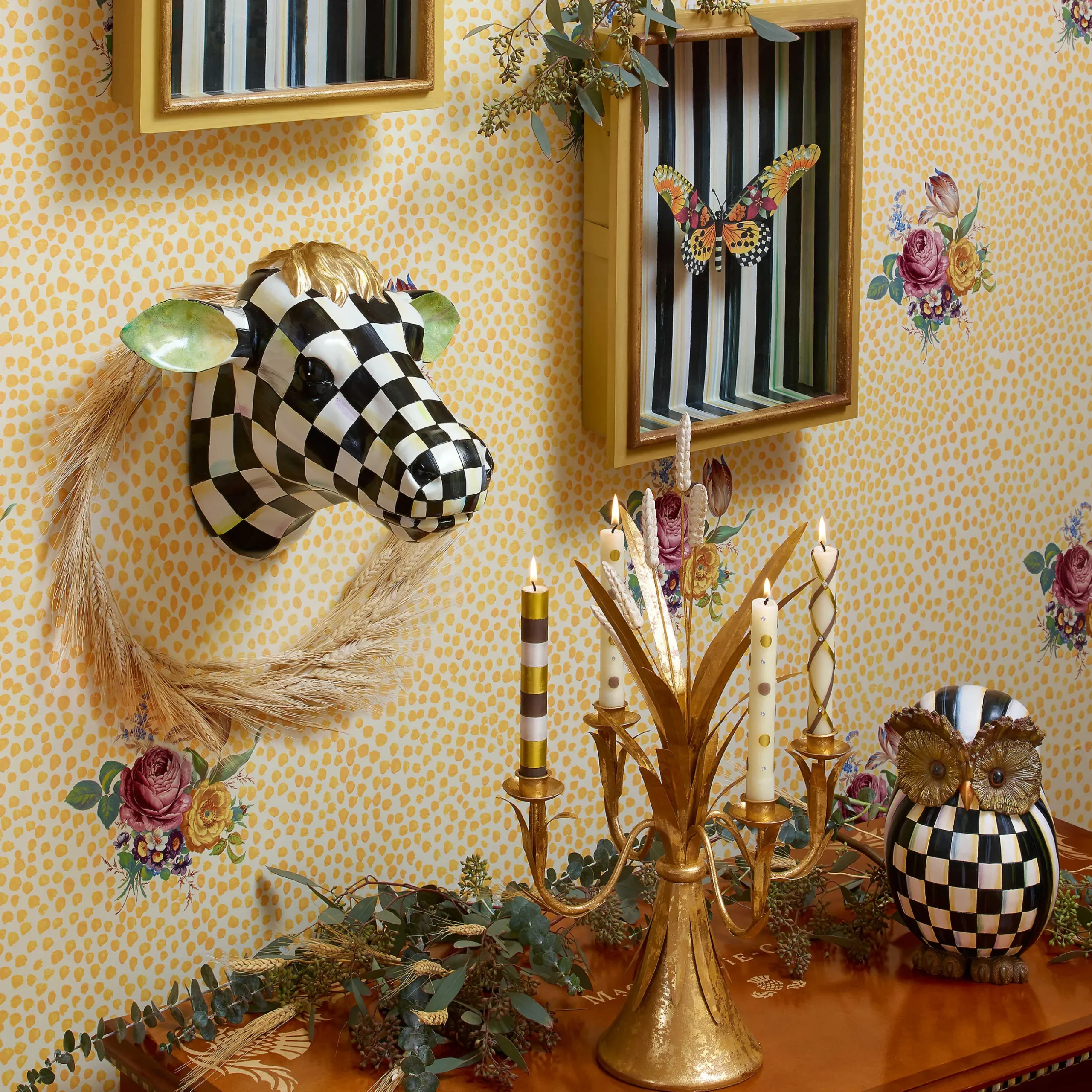 The Halloween Shop|The Fall Shop|MacKenzie-Childs Courtly Check Owl