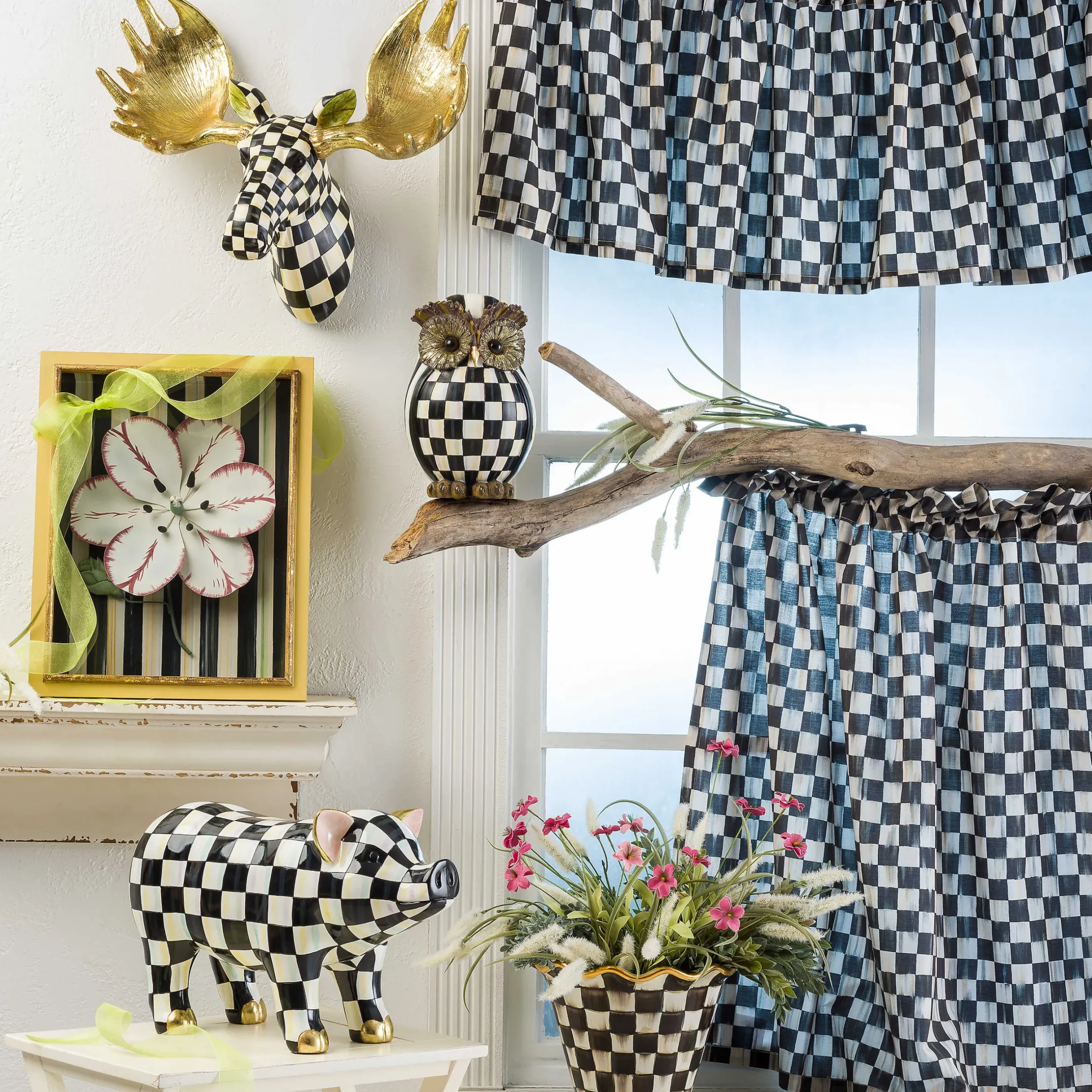 The Halloween Shop|The Fall Shop|MacKenzie-Childs Courtly Check Owl
