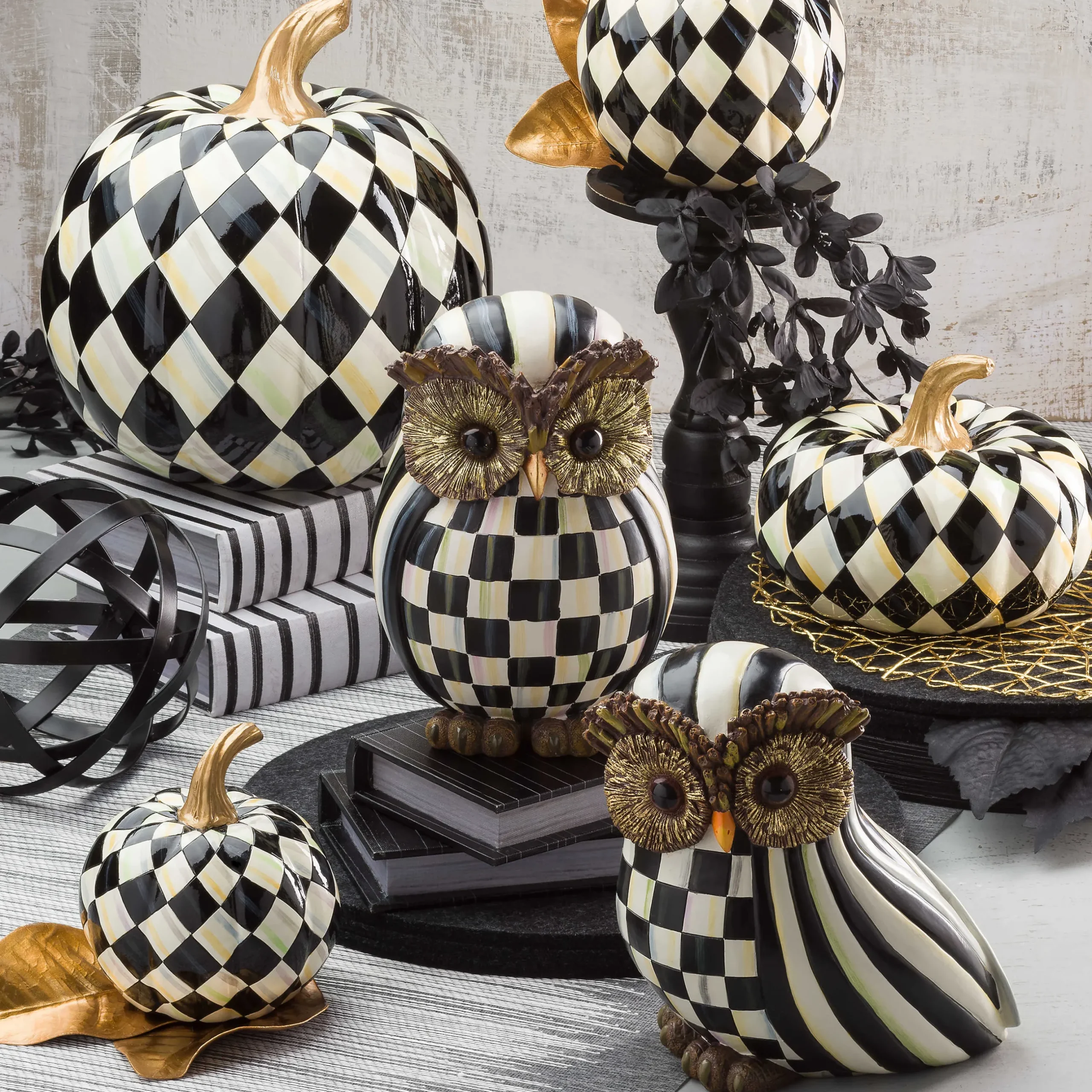 The Halloween Shop|The Fall Shop|MacKenzie-Childs Courtly Check Owl