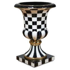 Spring|Outdoor|MacKenzie-Childs Courtly Check Pedestal Urn