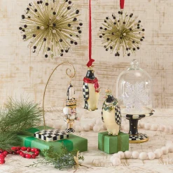 Room Accents|MacKenzie-Childs Courtly Check Pedestal with Cloche