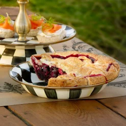 Fall Entertaining|Cookware & Bakeware|MacKenzie-Childs Courtly Check Pie Plate