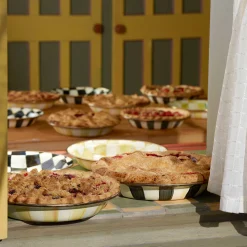 Fall Entertaining|Cookware & Bakeware|MacKenzie-Childs Courtly Check Pie Plate