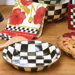 Fall Entertaining|Cookware & Bakeware|MacKenzie-Childs Courtly Check Pie Plate