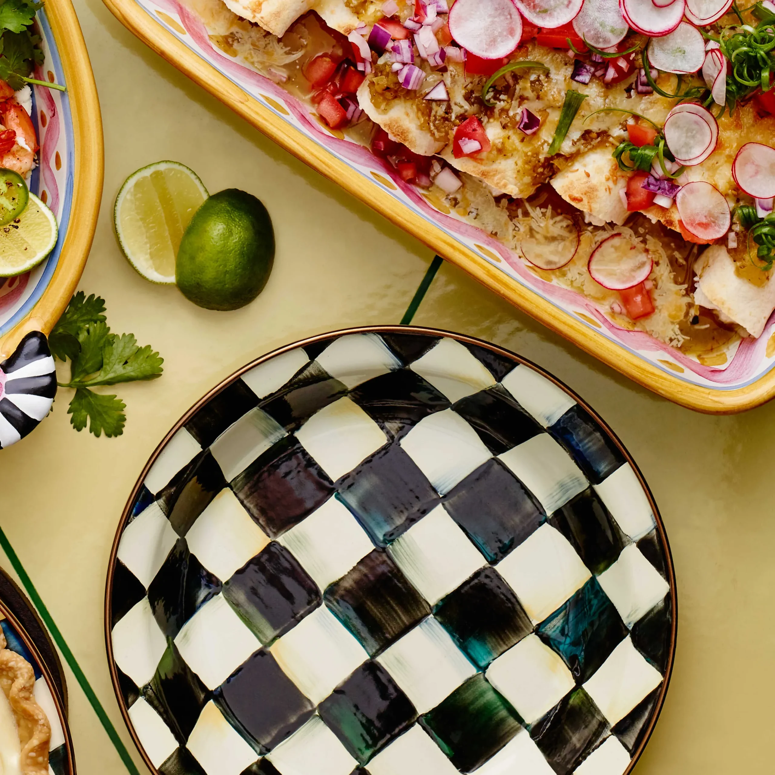 Fall Entertaining|Cookware & Bakeware|MacKenzie-Childs Courtly Check Pie Plate