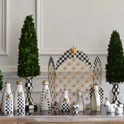 Holiday|Decor Sets|MacKenzie-Childs Courtly Check 10-Piece Mini Nativity Set