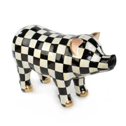 Spring|Room Accents|MacKenzie-Childs Courtly Check Pig Figurine