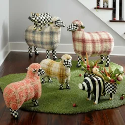 Spring|Room Accents|MacKenzie-Childs Courtly Check Pig Figurine