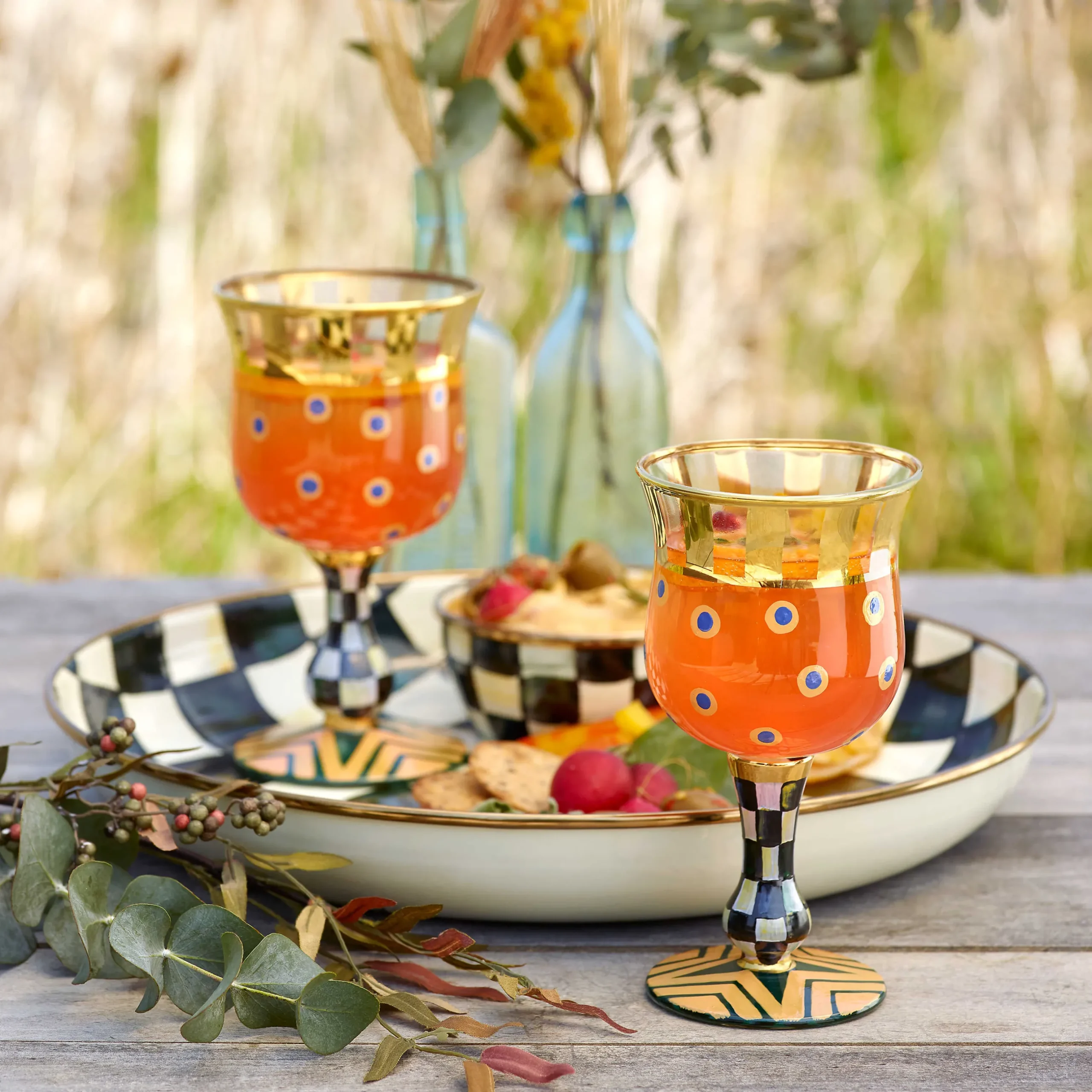 Bar Entertaining|Serveware|MacKenzie-Childs Courtly Check Pinch Bowl