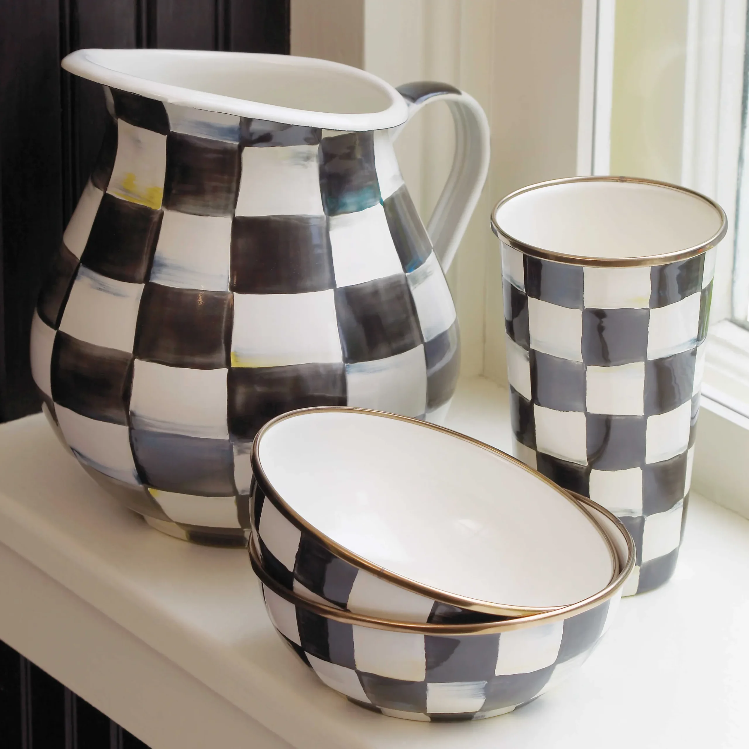 Serveware|Bar Entertaining|MacKenzie-Childs Courtly Check Pitcher