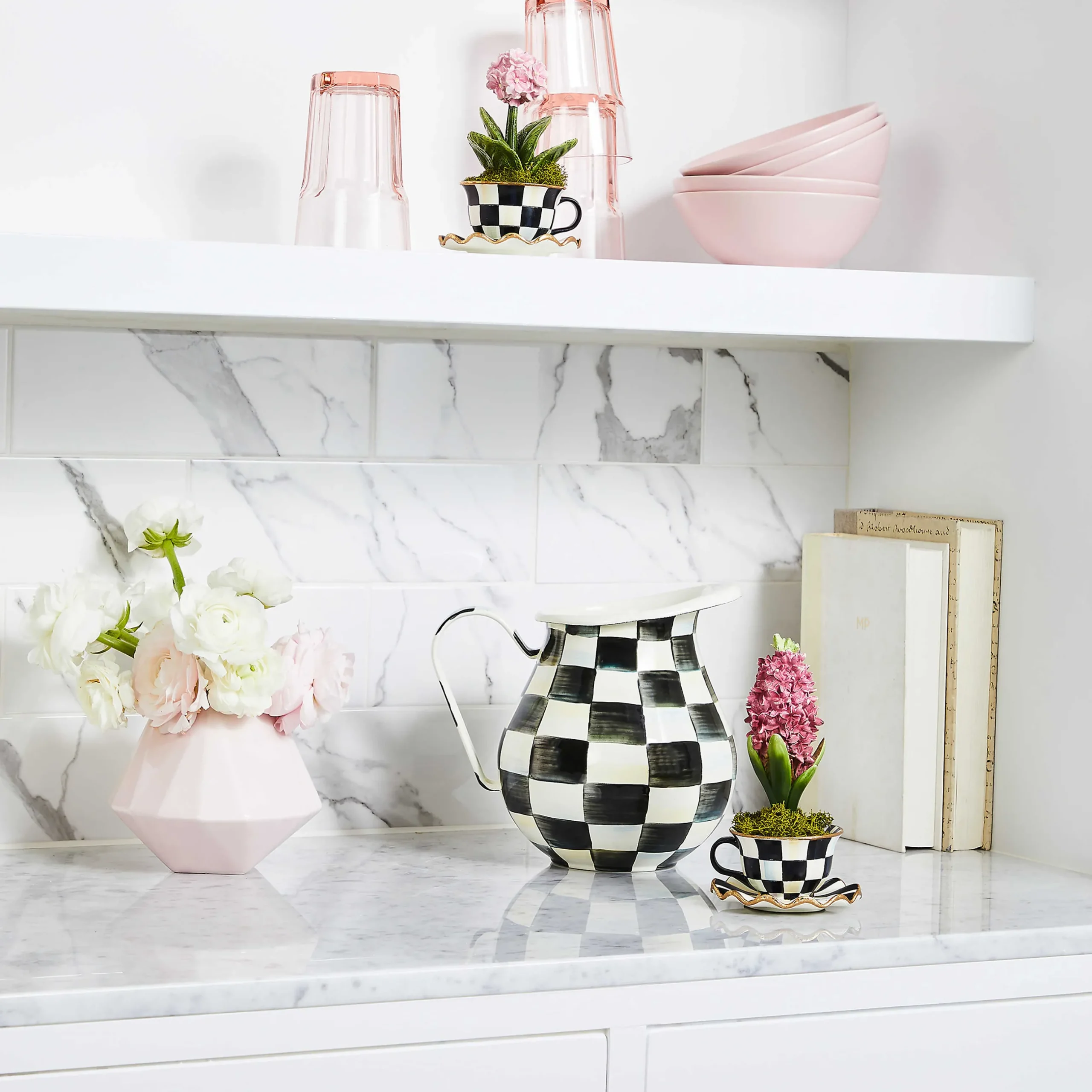 Serveware|Bar Entertaining|MacKenzie-Childs Courtly Check Pitcher