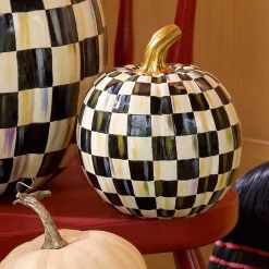 Pumpkins|The Halloween Shop|MacKenzie-Childs Courtly Check Pumpkin - Small